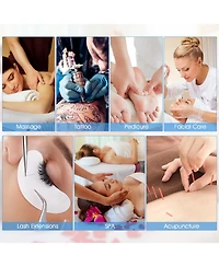 Sugift 73 Inch Portable Tattoo Salon Facial Bed Massage Table