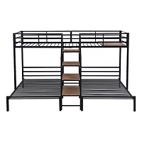 Streamdale Triple Bunk Bed w/ Staircase & Storage
