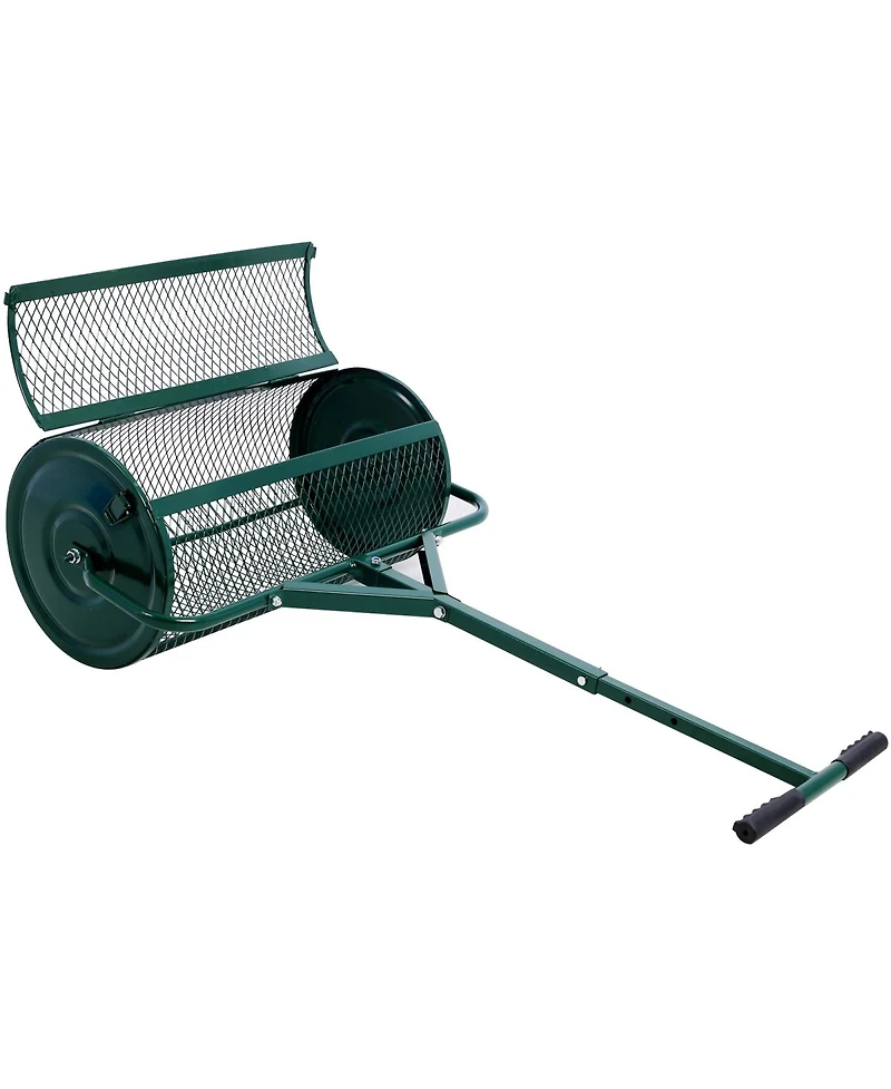 Peat Moss Spreader 2 4", Compost Spreader Metal Mesh, T Shaped Handle For Planting Seeds
