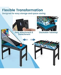 Sugift 14-in-1 Combo Game Table Set Multi Game Table with Foosball