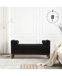 Streamdale 53.5"W Elegant Upholstered Bench, Ottoman