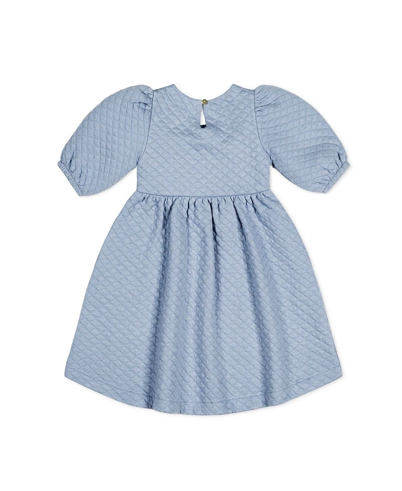 Hope & Henry Toddler Girls Quilted Puff Sleeve Dress