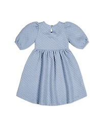 Hope & Henry Toddler Girls Quilted Puff Sleeve Dress