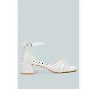 Cinnabon Pearl Embellished Strappy Sandals