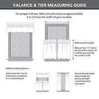 Montego Casual Textured Semi-Sheer Grommet Kitchen Curtain Tier Pair