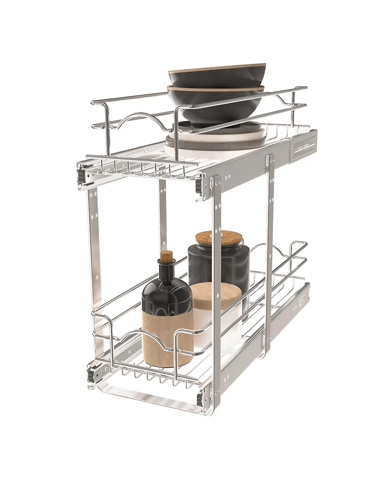 Rev-a-Shelf Kitchen Cabinet Pull Out Shelf Organizer, 9 x 22 In, 5WB2-0922CR-1