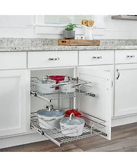 Rev-a-Shelf Kitchen Cabinet Pull Out Shelf Organizer, 21 x 22 In, 5WB2-2122CR-1
