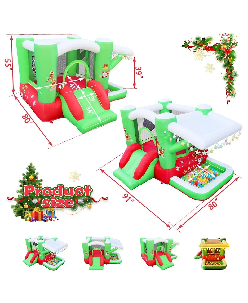 Streamdale Furniture Jolly Christmas Inflatable Bouncy Castle for Festive Fun