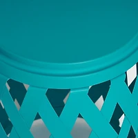 Streamdale Stylish and Portable Lattice Design Patio Side Tables (Set of 2)