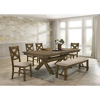 Streamdale Wood Fabric Upholstered Dining Chair Set of 2