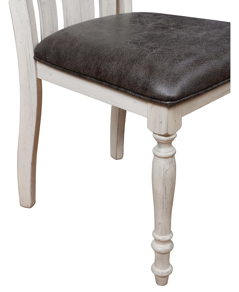 Streamdale Furniture Weathered Oak Turned Leg Dining Chair Set of 2