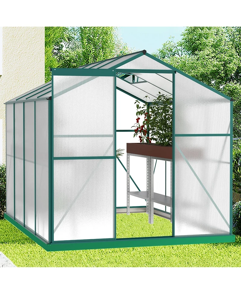 Streamdale 4mm Polycarbonate Greenhouse with Sliding Door