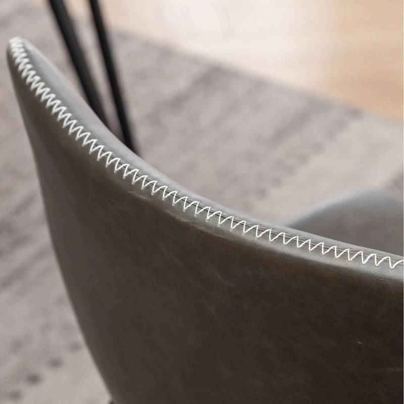 Streamdale Furniture Aryven Industrial 7-Piece Dining Set, Antique Gray