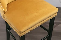 Streamdale Furniture Handcrafted Velvet Barstools with Supportive Backrest