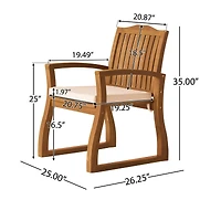 Streamdale Christopher Knight Home Della Wood Acacia Armchair