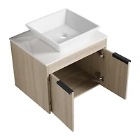 Streamdale 24" Modern Design Float Bathroom Vanity With Ceramic Basin Set