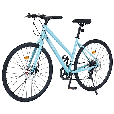 Streamdale Furniture 7 Speed Hybrid bike Disc Brake 700C Road Bike For men women's City Bicycle