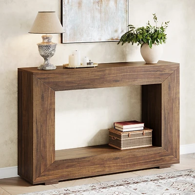 Tribesigns Farmhouse Console Table, 47 Inches Entryway Table with Storage, Industrial Hallway Accent for Living Room, Entrance