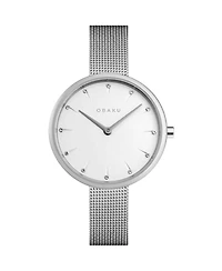 Obaku Women's Notat White Dial Watch - V233LXCIMC