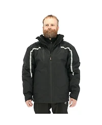 RefrigiWear Men's 3-in-1 Rainwear Jacket Waterproof Raincoat, Versatile All-Weather Outerwear, Breathable Design