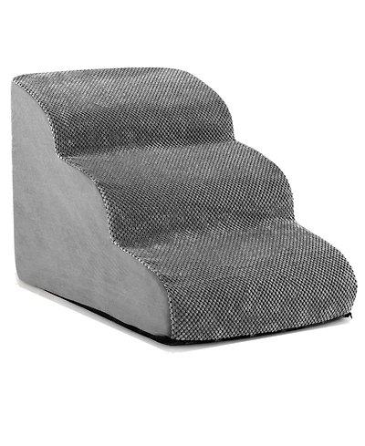 3-Tier Non-Slip Dog Steps with High-Density Sponge and Silicone Paw Prints