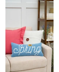 10" x 20" Sunflower Floral Flowers "Spring" Hooked Accent Throw Pillow