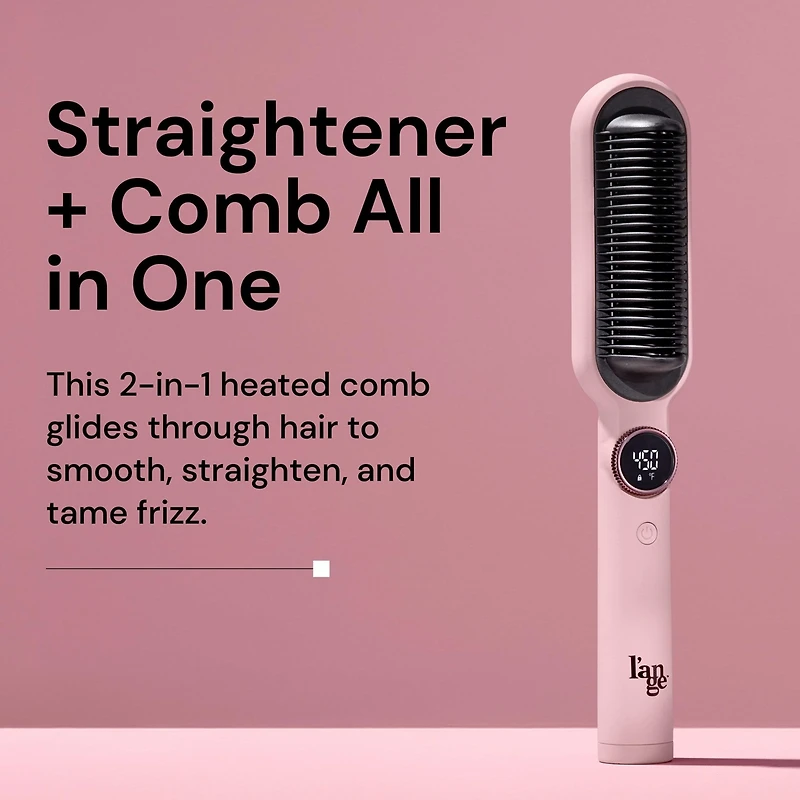 L'ange Professional Hair Smooth-It 2-in-1 Digital Straightening Comb