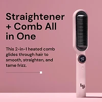 L'ange Professional Hair Smooth-It 2-in-1 Digital Straightening Comb