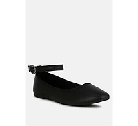 Danseur Ankle Strap Detail Ballet Flats