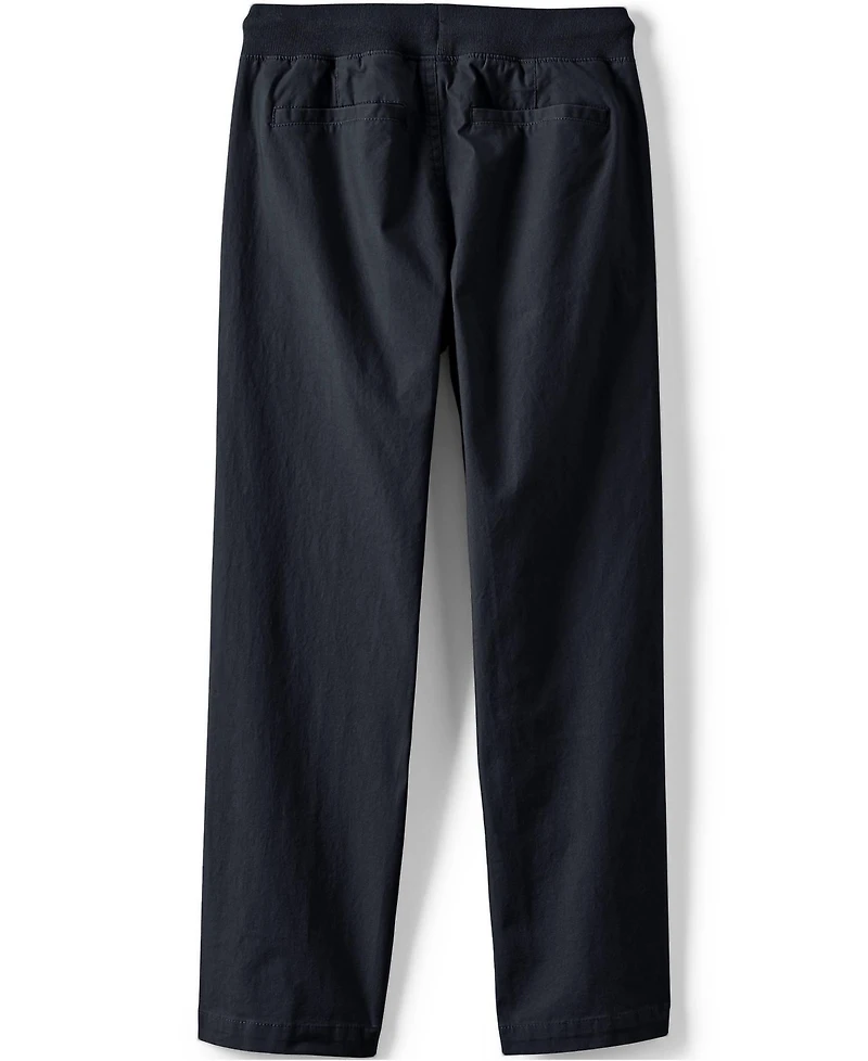 Lands' End Boys Stretch Soft Rib Waist Iron Knee Pull On Pants