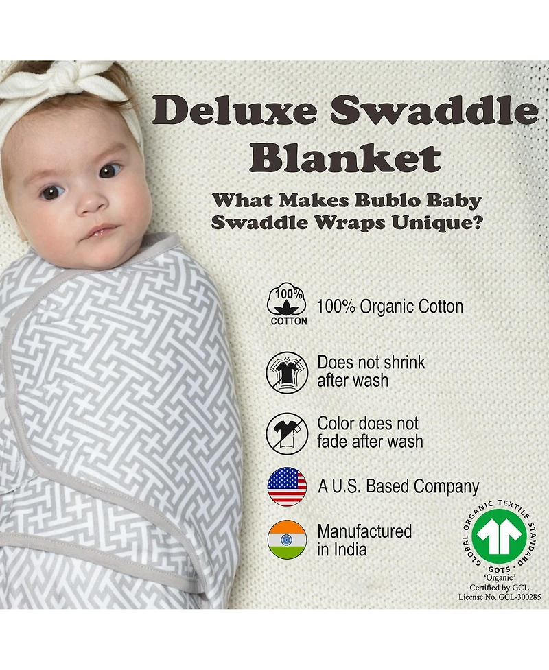 Bublo Baby Swaddle,3-Pack Newborn Swaddle Sleep Sack Sleeping Sack, Easy Adjustable Blanket Wrap