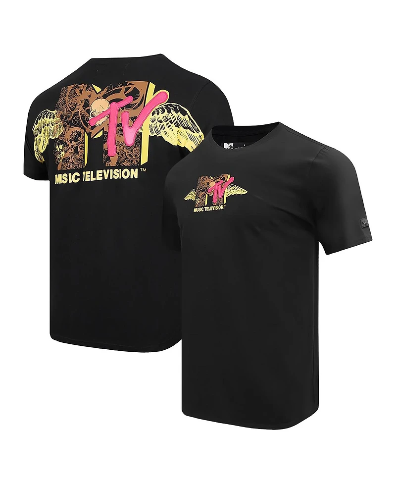 Freeze Max Men's Black Mtv Angel Wings Regular Fit T-Shirt