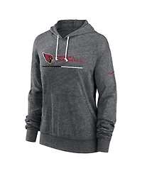 Nike Women's Heather Charcoal Arizona Cardinals Team Spirit Gym vintage-like Lightweight Hooded Top