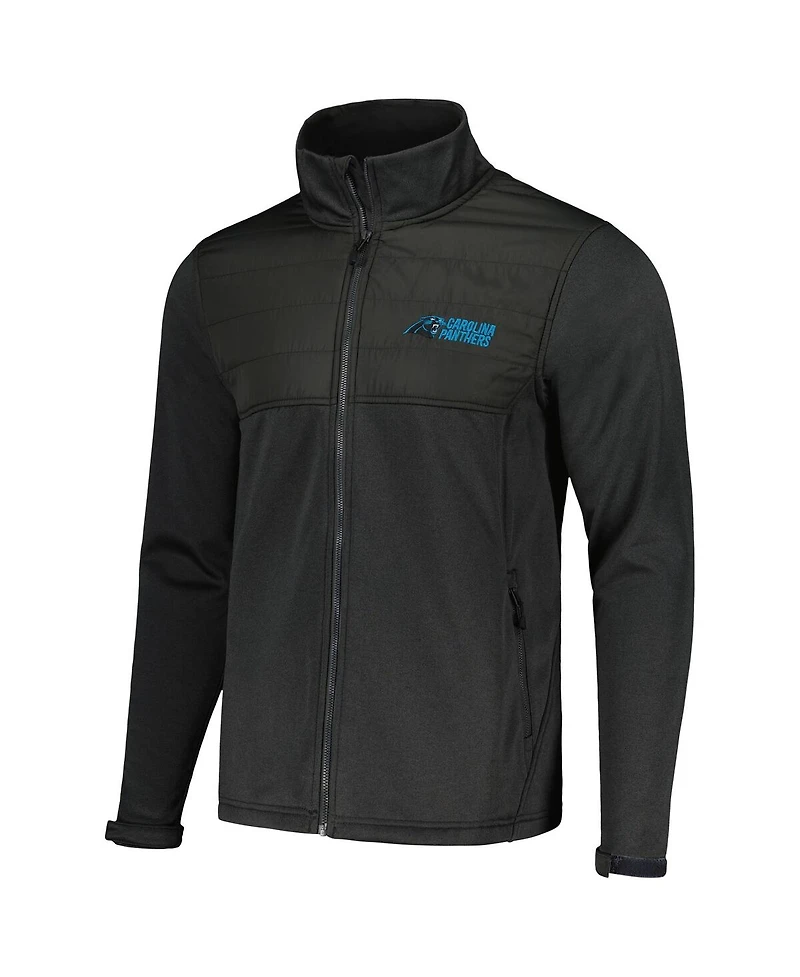 Dunbrooke Men's Heather Black Carolina Panthers Explorer Tech Full-Zip Jacket