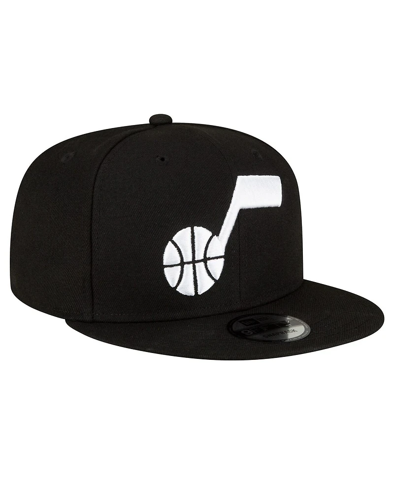 New Era Men's Black Utah Jazz Team Color 9FIFTY Snapback Hat