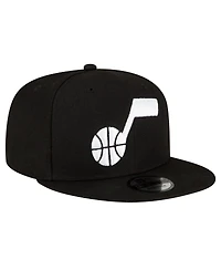 New Era Men's Black Utah Jazz Team Color 9FIFTY Snapback Hat