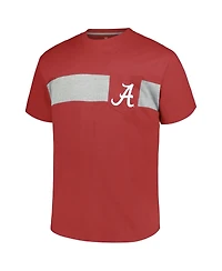 Profile Men's Crimson Alabama Tide Big Tall Color Stripe T-Shirt