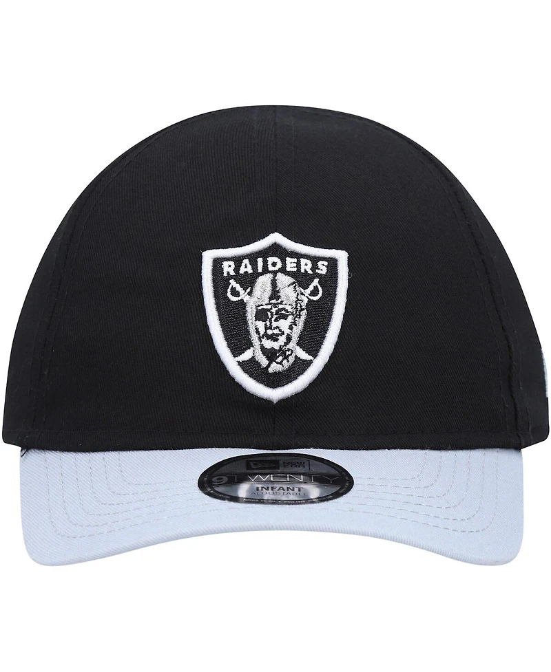 New Era Baby Boys and Girls Black/Silver Las Vegas Raiders My 1st 9TWENTY Adjustable Hat