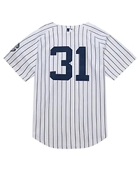 Mitchell & Ness Men's Ichiro Suzuki White New York Yankees 2014 Cooperstown Collection Authentic Throwback Jersey