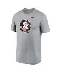 Nike Men's Heather Gray Florida State Seminoles Primetime Legend Logo T-Shirt