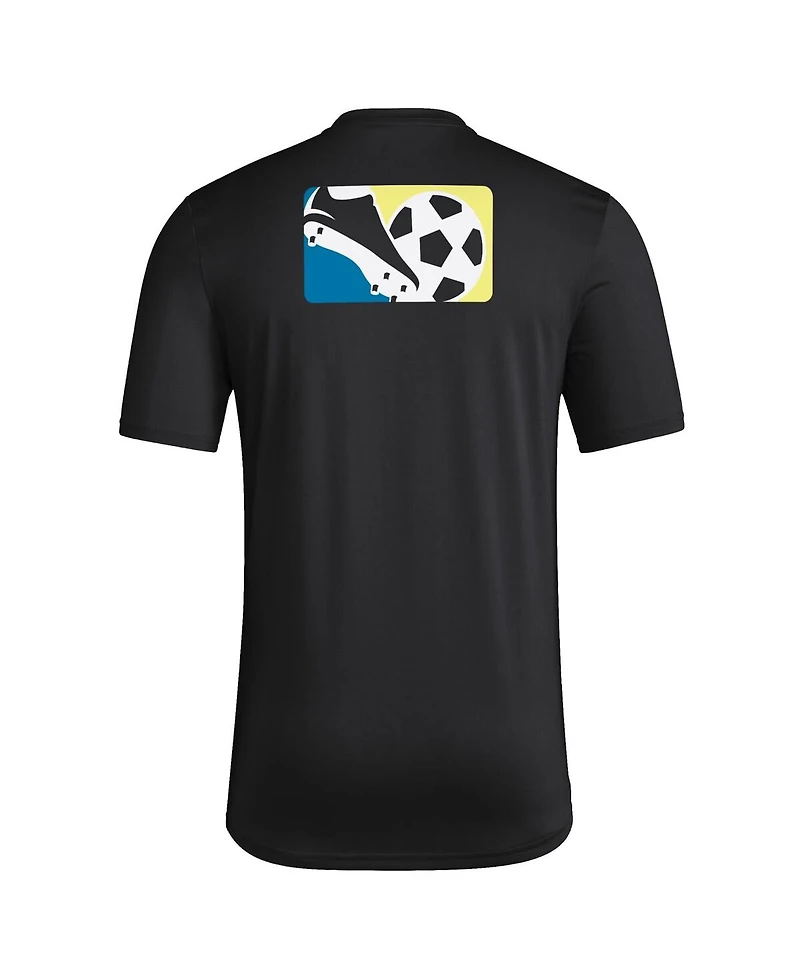 Adidas Men's Black Sporting Kansas City 2024 Mls Jersey Hook Pre-Match T-Shirt