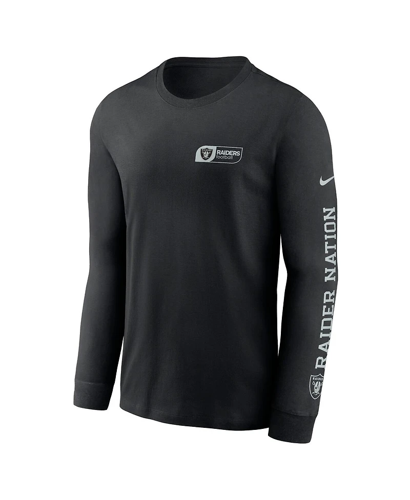 Nike Men's Black Las Vegas Raiders All Out Long Sleeve T-Shirt