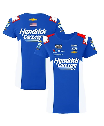 Hendrick Motorsports Team Collection Women's Blue Kyle Larson HendrickCars.com Uniform T-Shirt