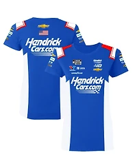 Hendrick Motorsports Team Collection Women's Blue Kyle Larson HendrickCars.com Uniform T-Shirt