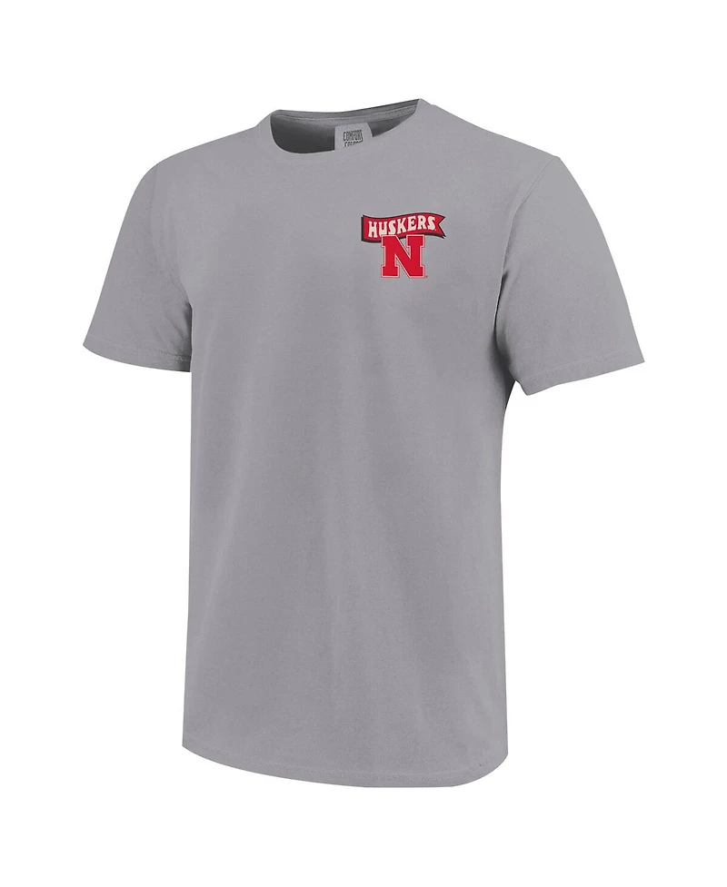 Image One Big Boys and Girls Gray Nebraska Huskers Hyperlocal Comfort Colors T-Shirt