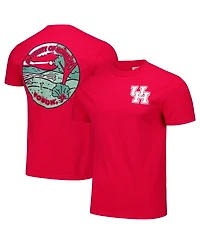Image One Men's and Women's Red Houston Cougars Scenic Comfort Colors T-Shirt