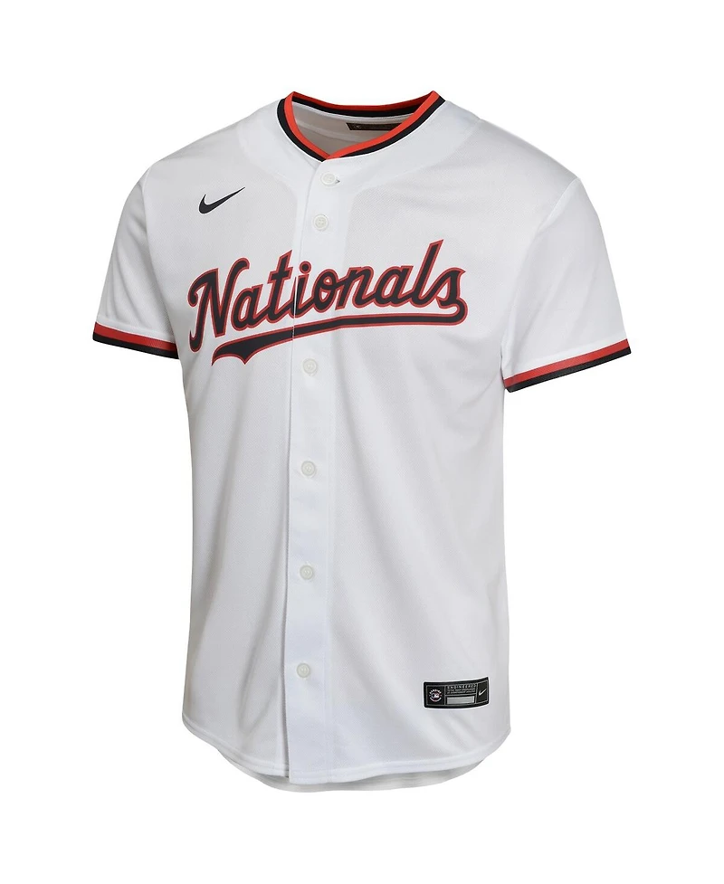 Nike Big Boys and Girls Cj Abrams White Washington Nationals Home Game Player Jersey