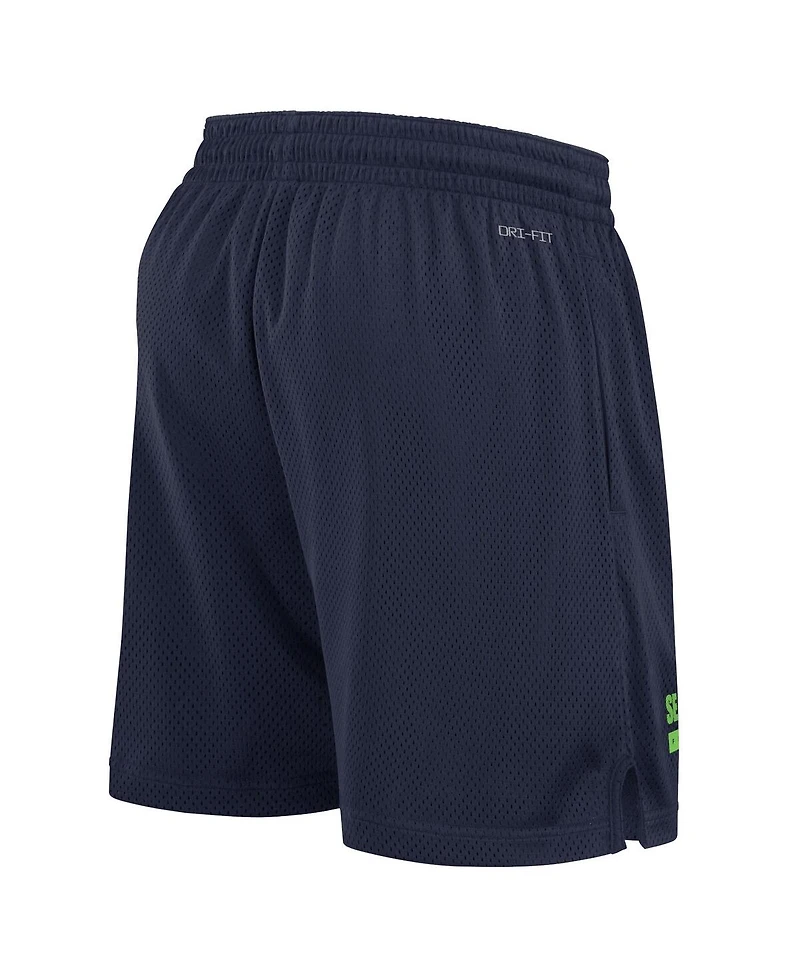 Nike Men's College Navy Seattle Seahawks 2024 Sideline Performance Mesh Shorts