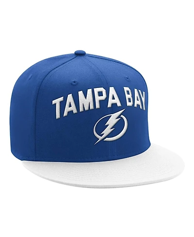 Starter Men's Blue/White Tampa Bay Lightning Arch Logo Two-Tone Snapback Hat