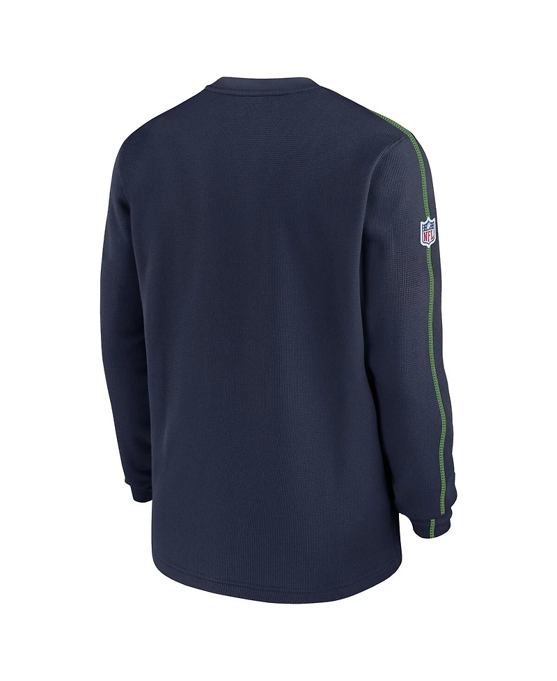 Nike Men's College Navy Seattle Seahawks 2024 Sideline Coaches Long Sleeve Top